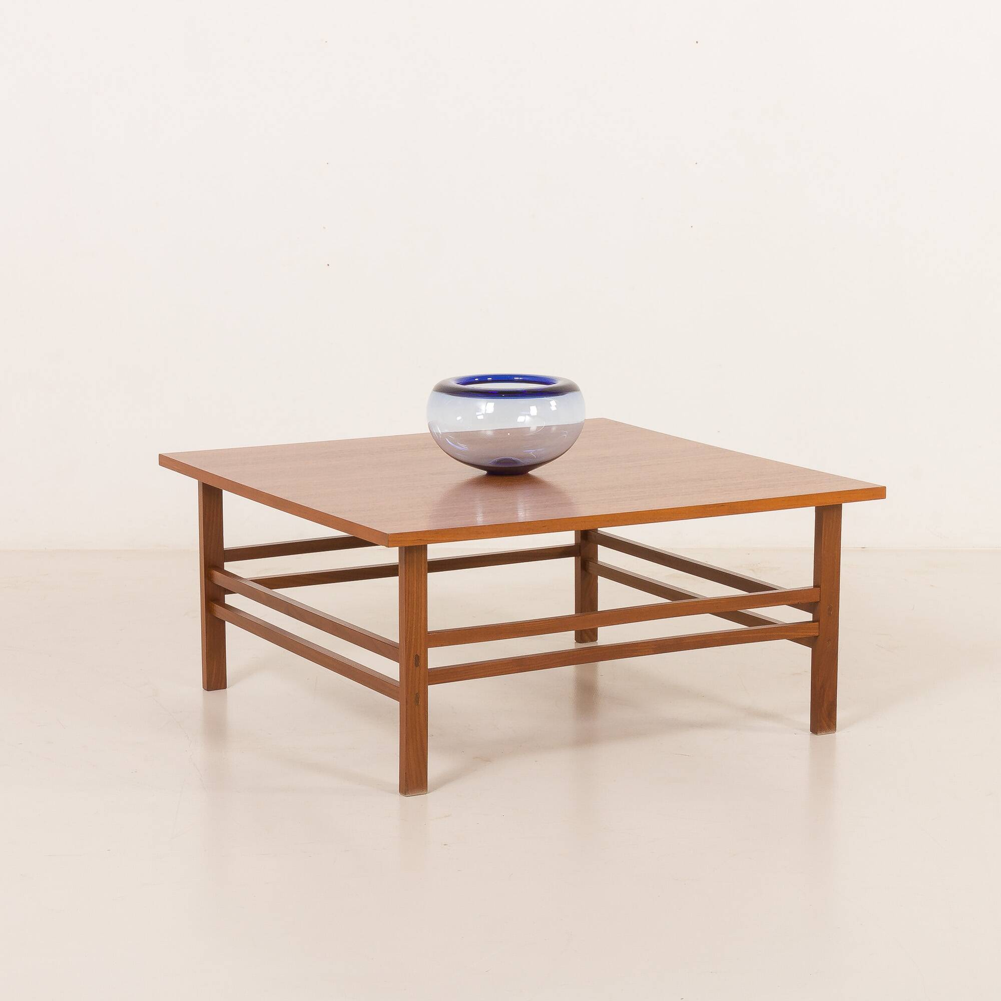 Scandinavian mid century square teak coffee table, Denmark 1970s