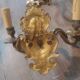 Paire applique vintage metal doré