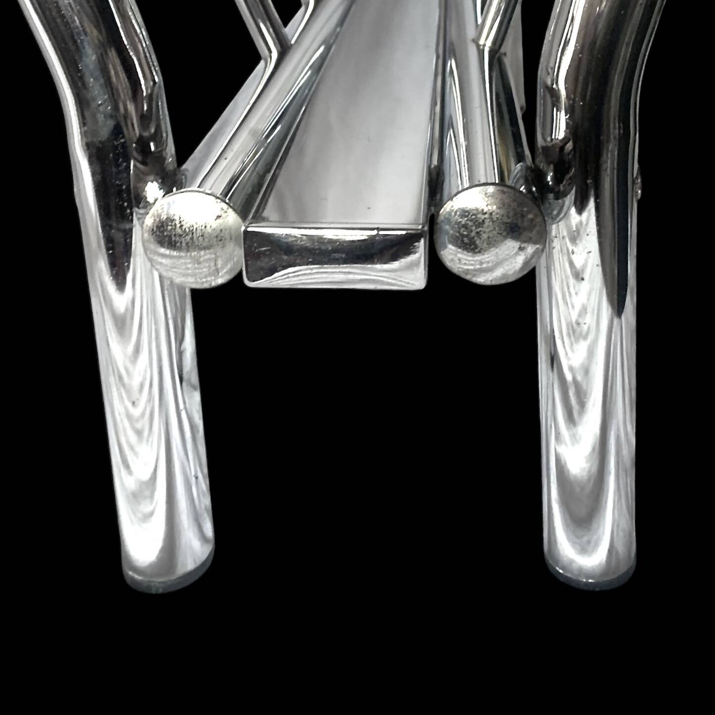 Vintage chrome metal magazine rack