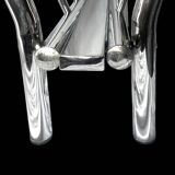 Vintage chrome metal magazine rack