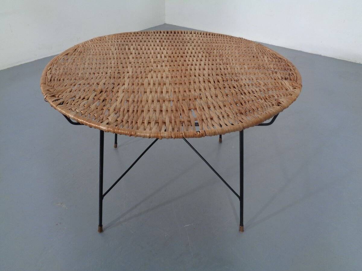 Italian String Basket Coffee Table, 1950s