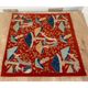 Silk Embroidered Mushroom Pattern Cushion Cover. Red Suzani Throw Pillow Case. Traditional Accent Pillow