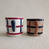 Two cups model Béarn Creil Montereau