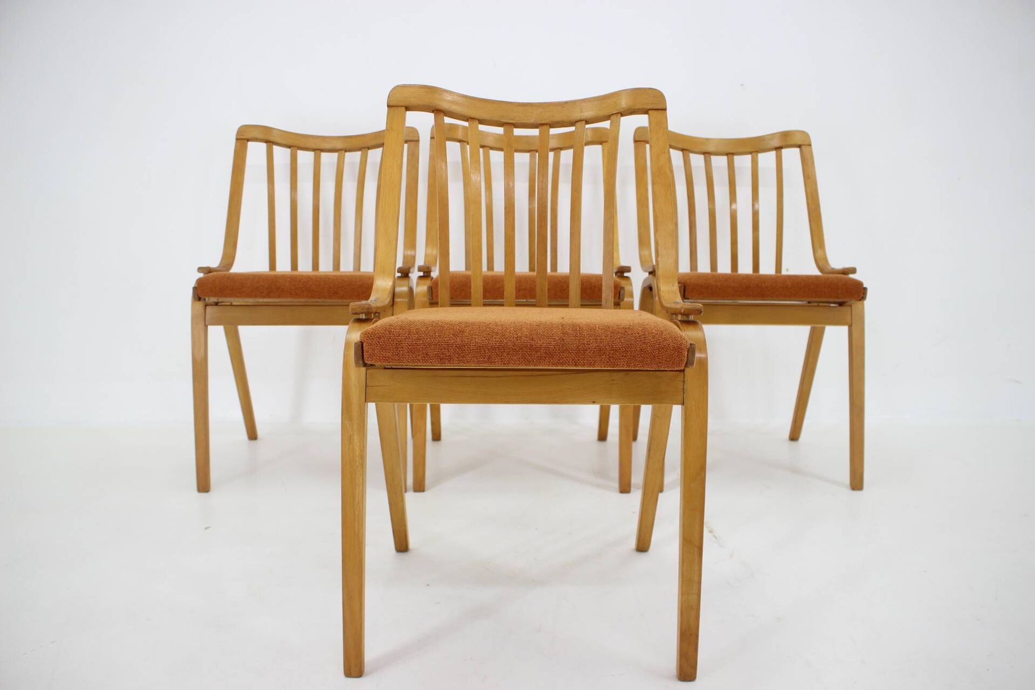 1970s Set of Four Antonin Suman Dining Chairs by Ton, Czechoslovakia