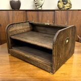 LARGE OAK ORGANIZER, VINTAGE