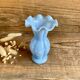 Small blue milk glass vase