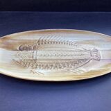Plat à poisson en céramique de Longchamp, années 60-70
