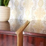 Pair of Vintage Wooden Nightstands: Mid-Century Modern Bedside Tables