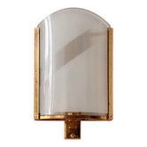 Vintage brass and glass wall light, France, 1970.