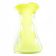 Shark fin vase, mid-century modern, yellow glass, Poland, 1970s