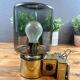 ERCO vintage lamp – smoked glass and chrome base – 1970s design