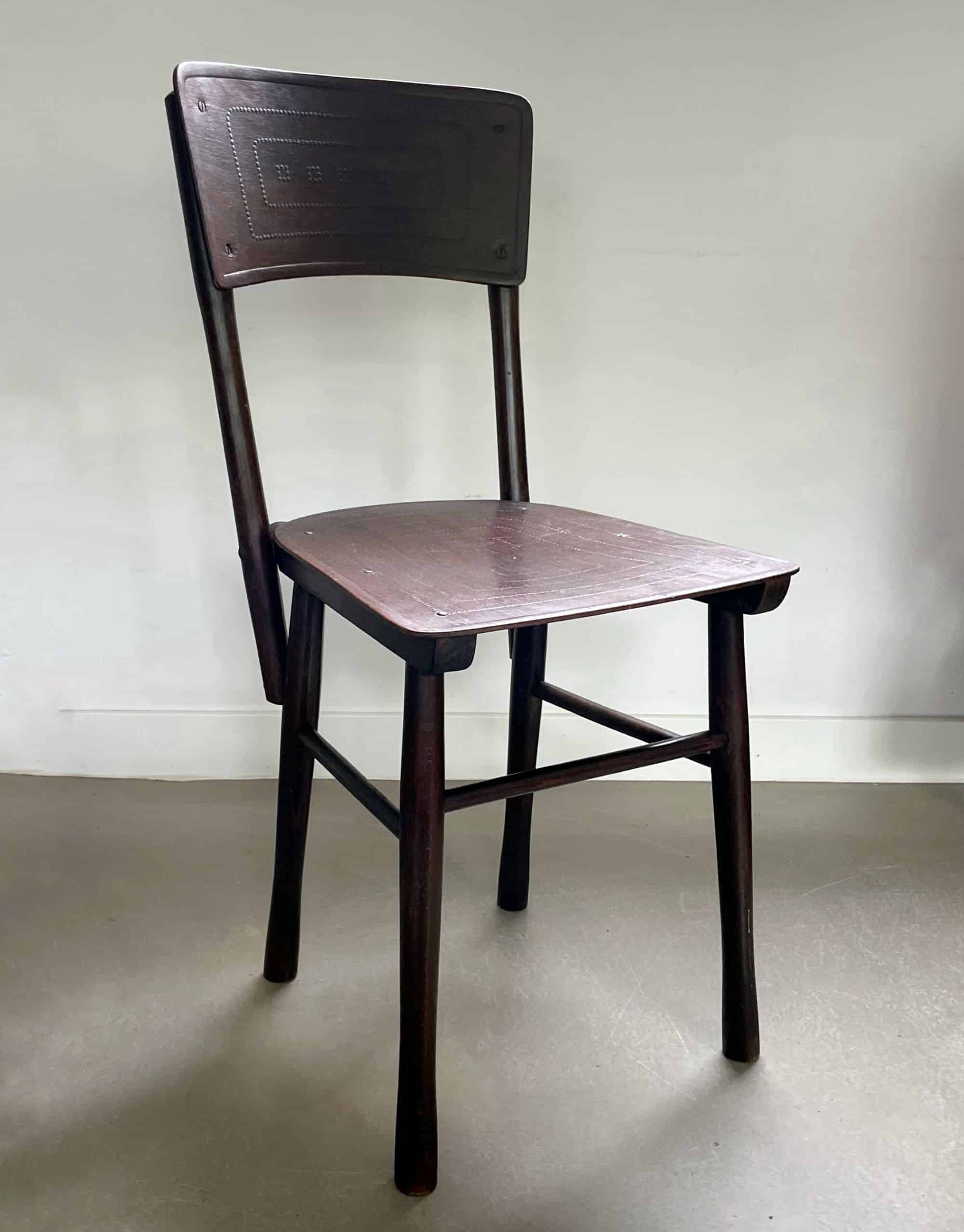 Wooden bistro chair, Jacob & Josef Kohn, 1st half 20th century