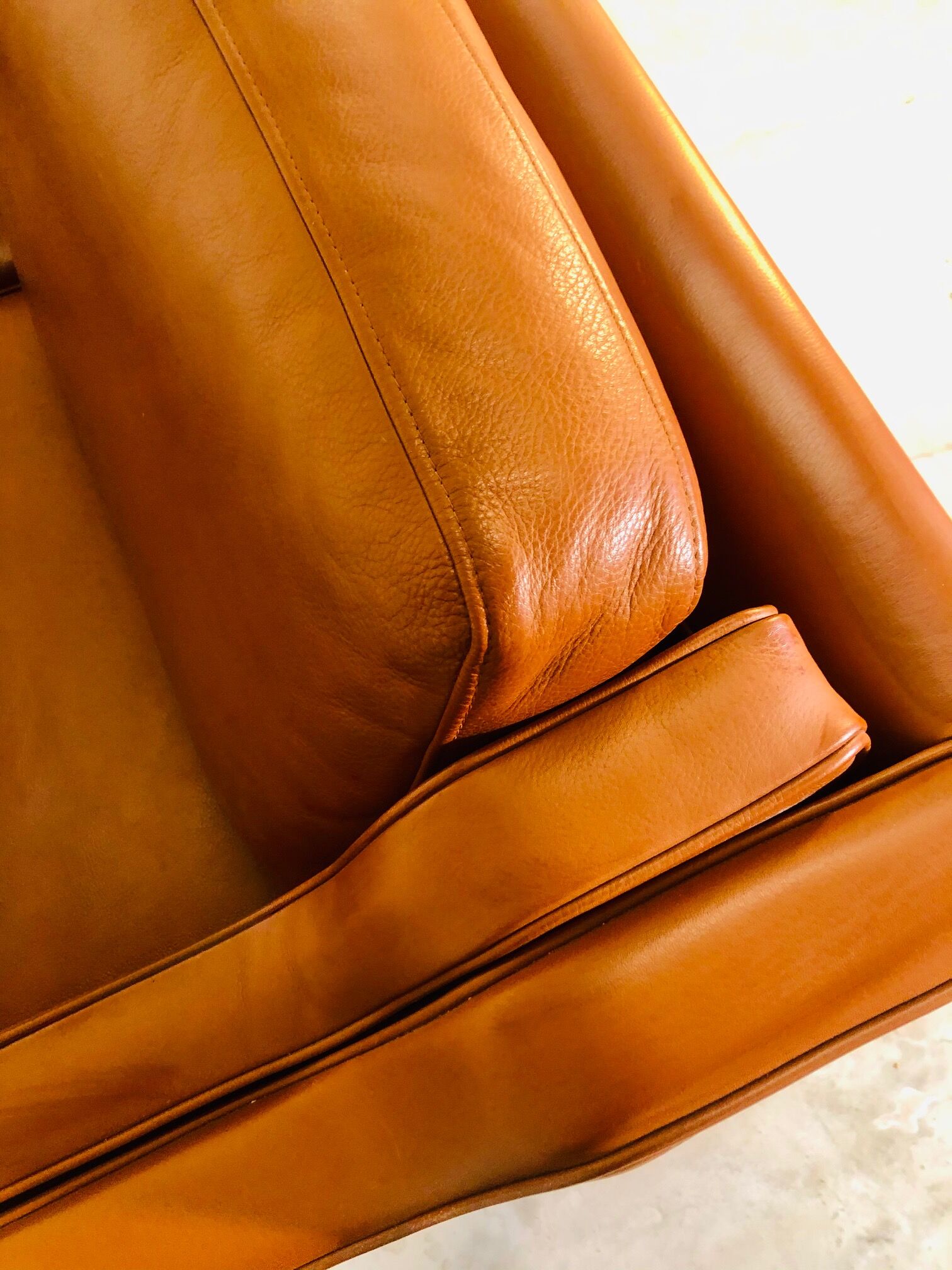Sofa in cognac leather 1960