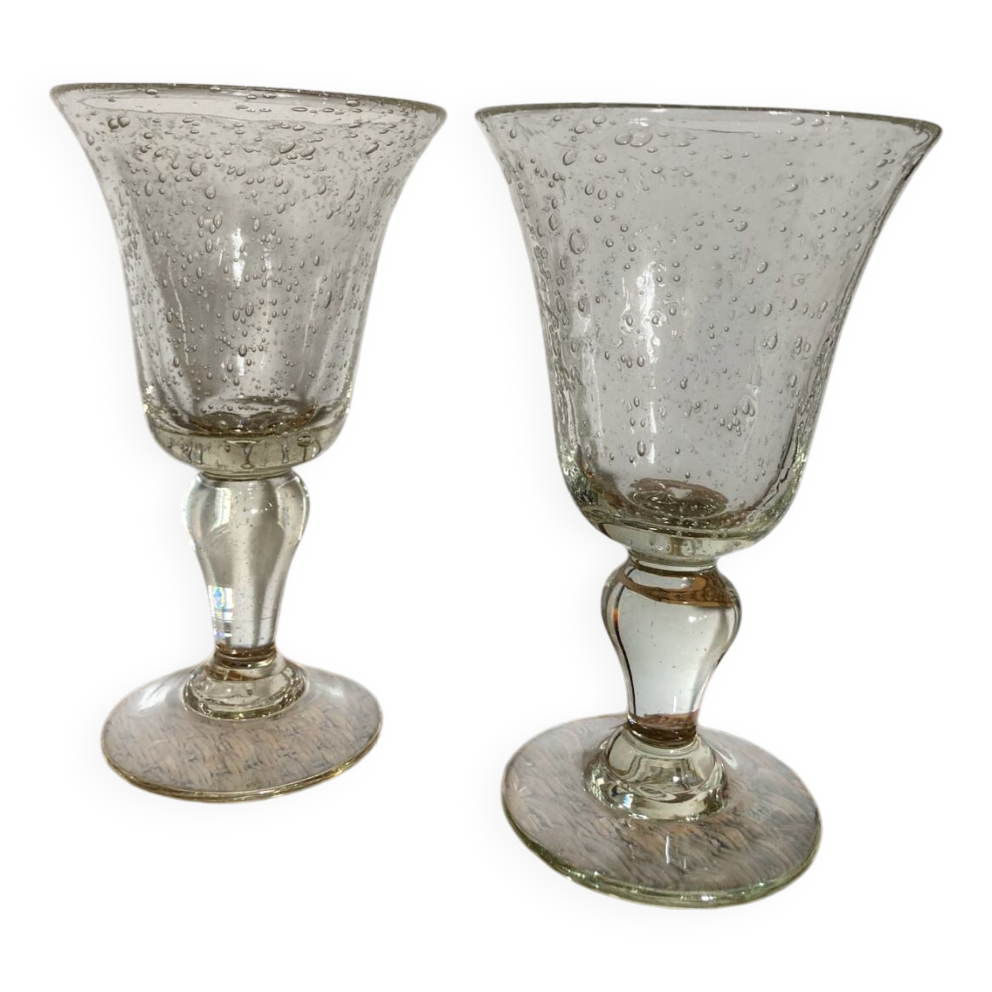 2 Biot glasses