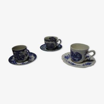 Assortiment de 3 tasses bleues