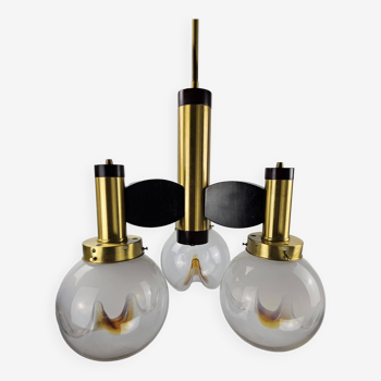 Hanging lamp Italian Murano Mazzega bulbs