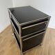 USM Haller mobile cabinet in Graphite Black