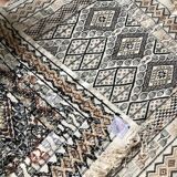 Authentic beige and brown margoum carpet