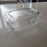Thick glass butter dish Arcoroc France