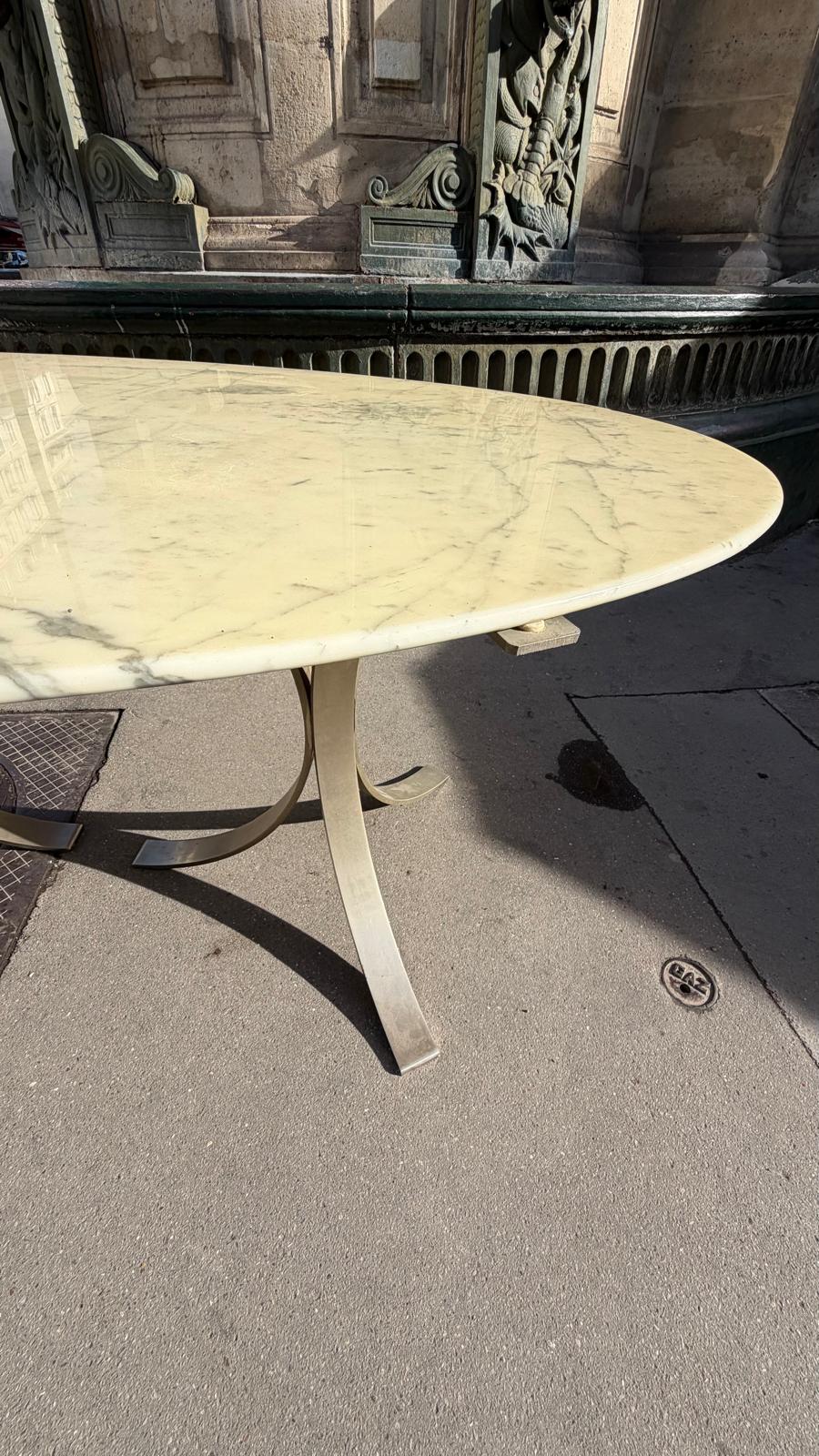 White Marble Table Osvaldo Borsani T102 for Tecno