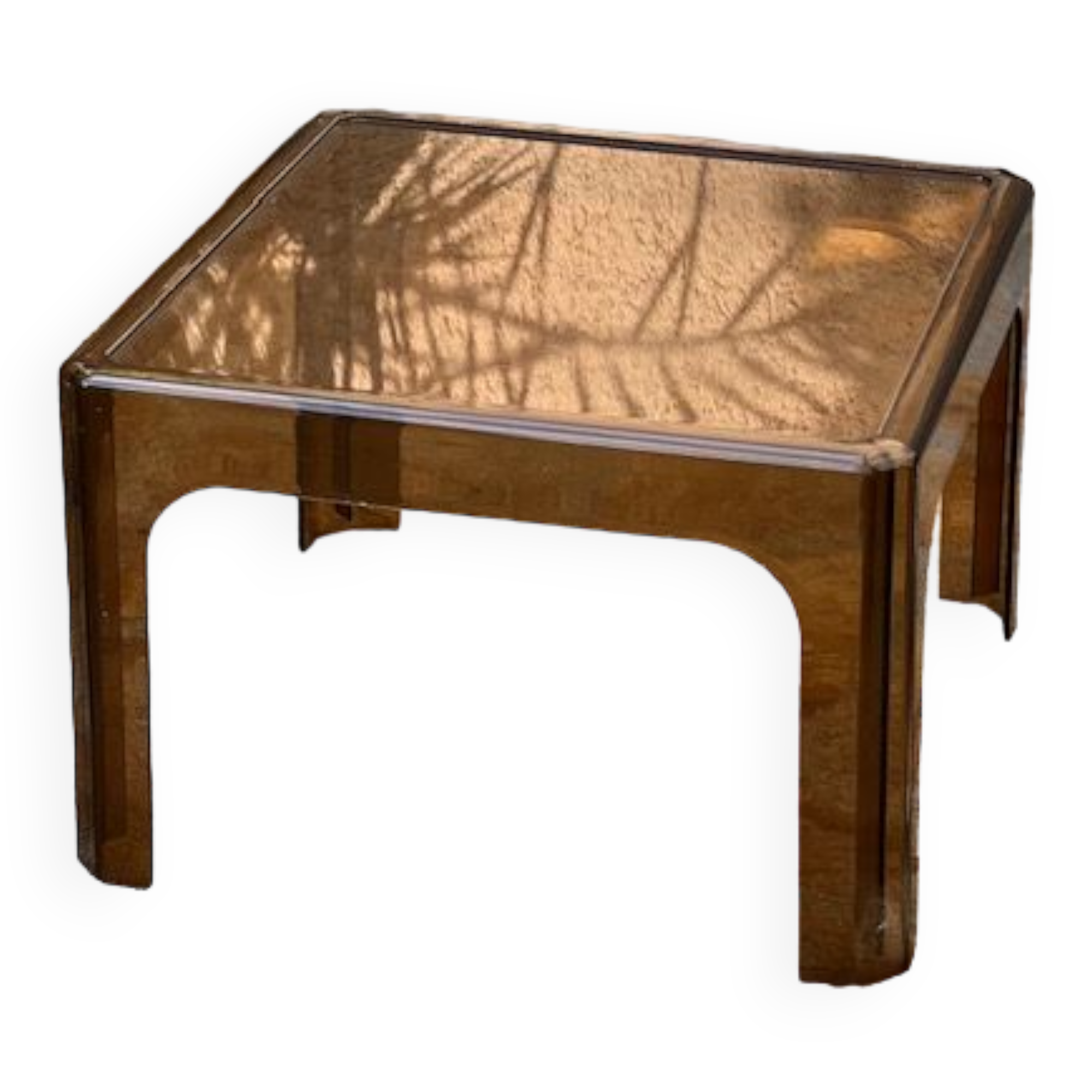Coffee table 1970 translucent plexi brown