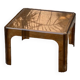 Table basse 1970 plexi translucide marron