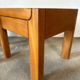 Pair of solid elm bedside tables