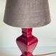 Chic ceramic and velvet vintage lamp