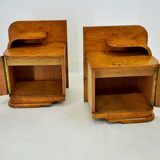 1938s Pair of Art Deco Bedside Tables, Czechoslovakia