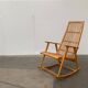 Mid-century German rattan rocking chair from Deutschen Werkstätten Hellerau, 1960s.