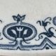 Old opaque porcelain dish from Gien, Montmorency model