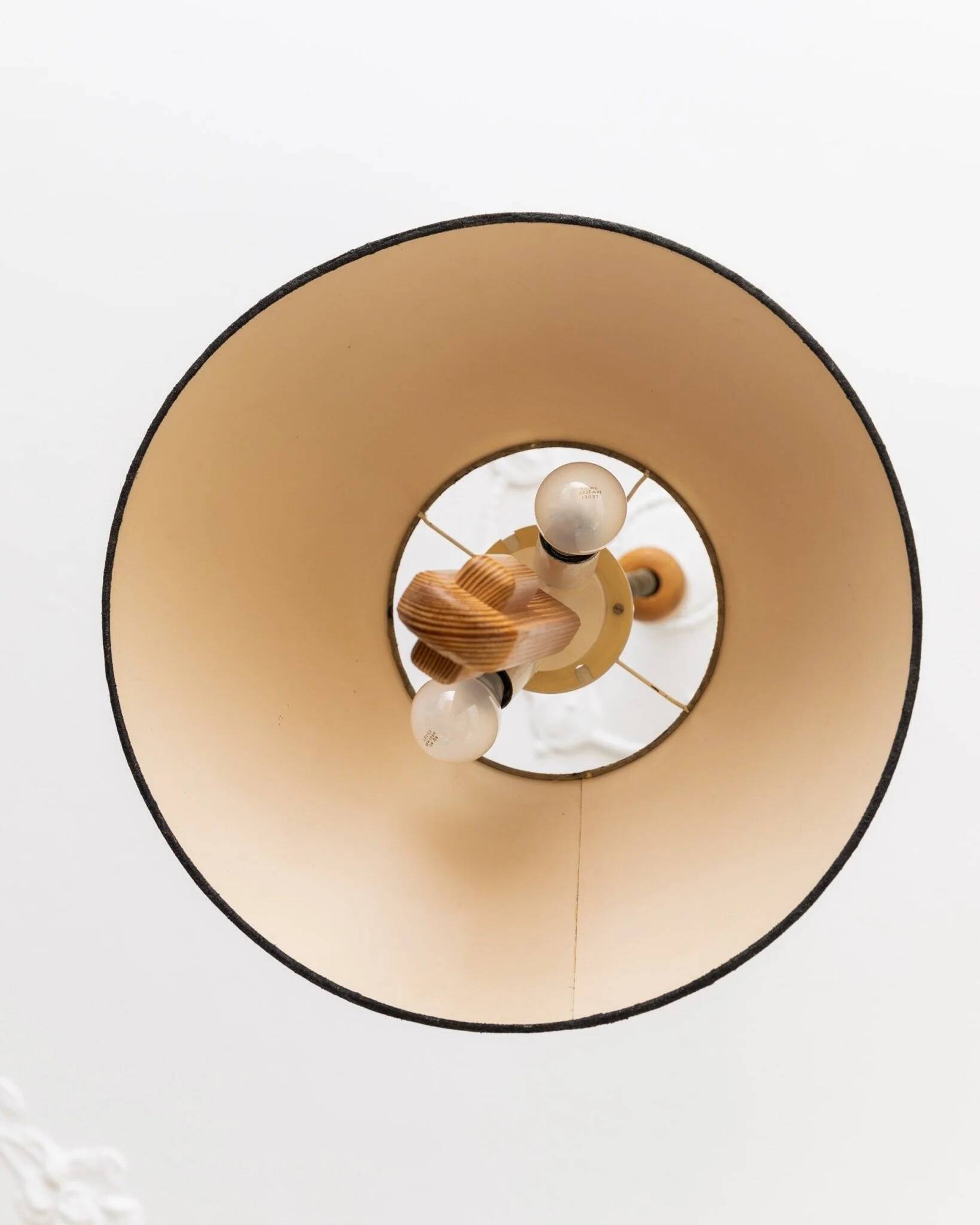 Temde ceiling light with silk shade - Mid-Century design - 1960s