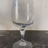 6 crystal wine glasses, engraved decoration