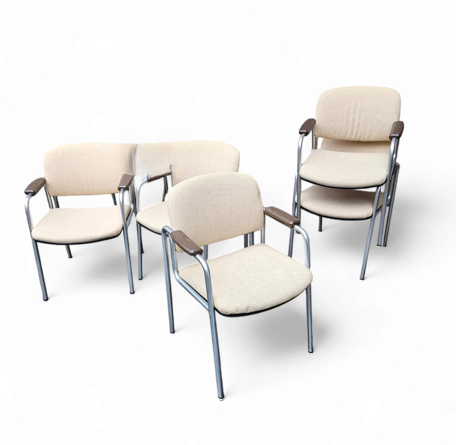 6 x rare arm chair / Röder und Söhne / 1970s / probably by Miller Borgsen