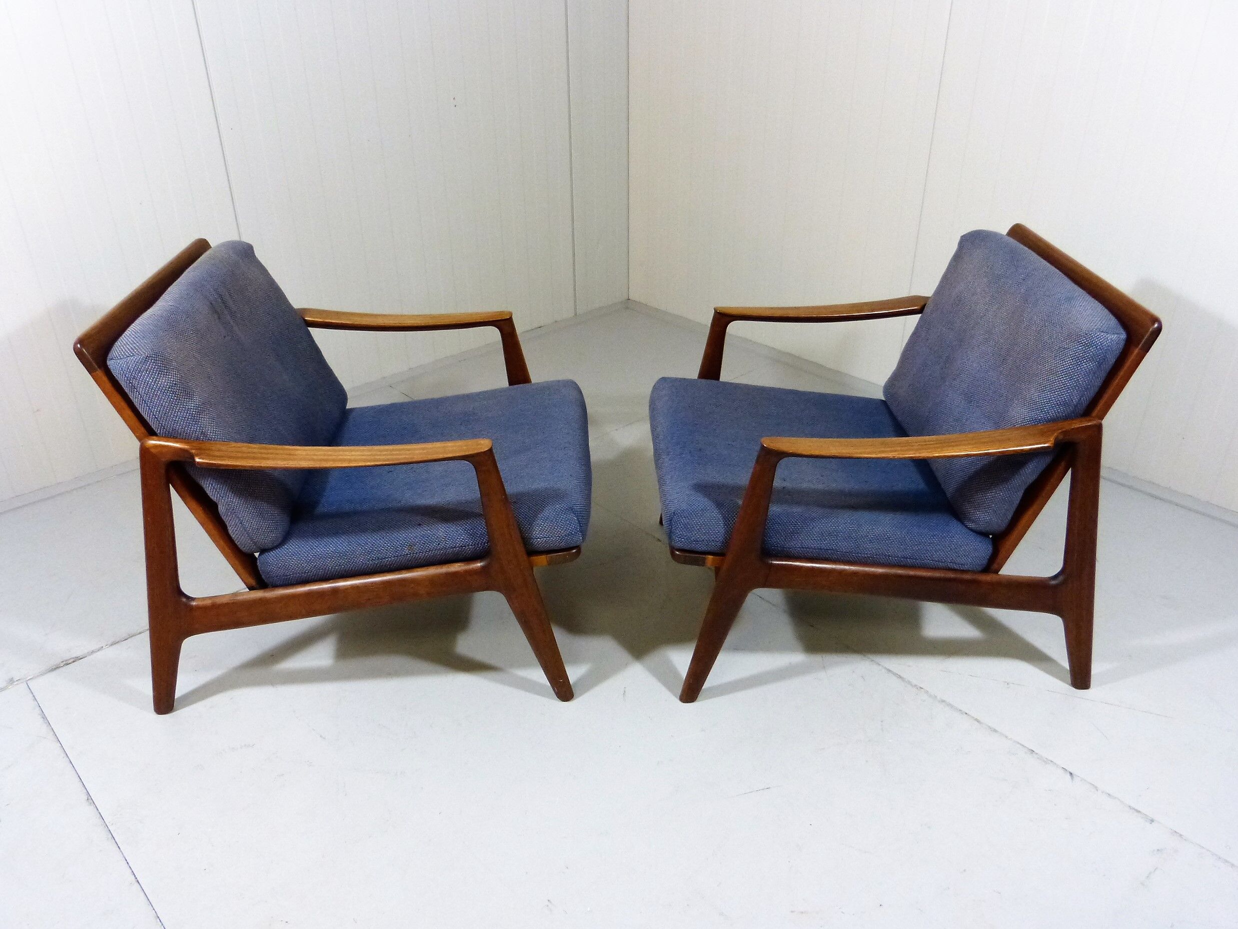 Set of 2 Teak Easy Chairs, Denmark 1960's