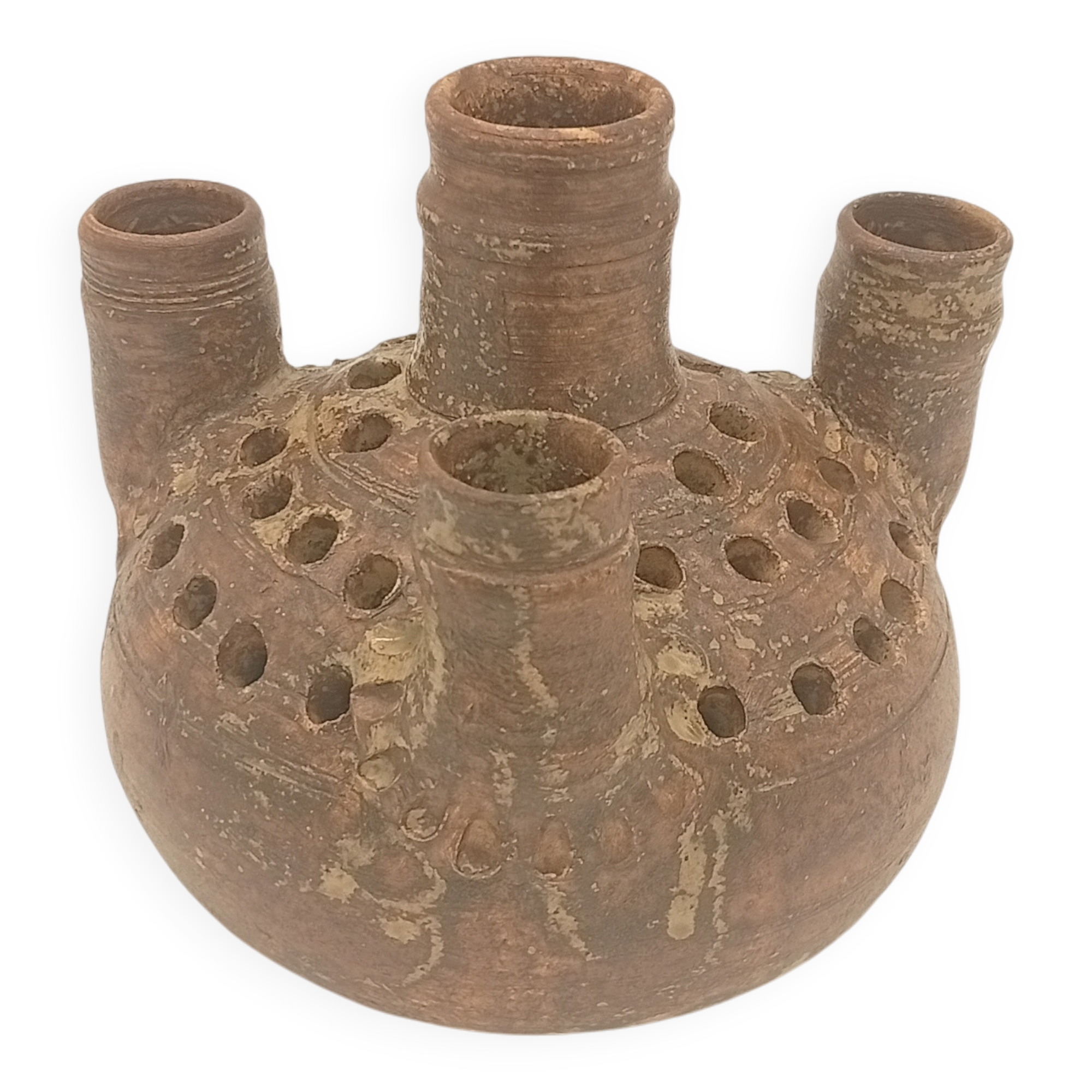 Vase Stoneware Multiple Fireplaces Pottery la Hulotte Caylus Ceramic Studio