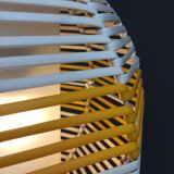 Suspension jaune et blanche années 1960