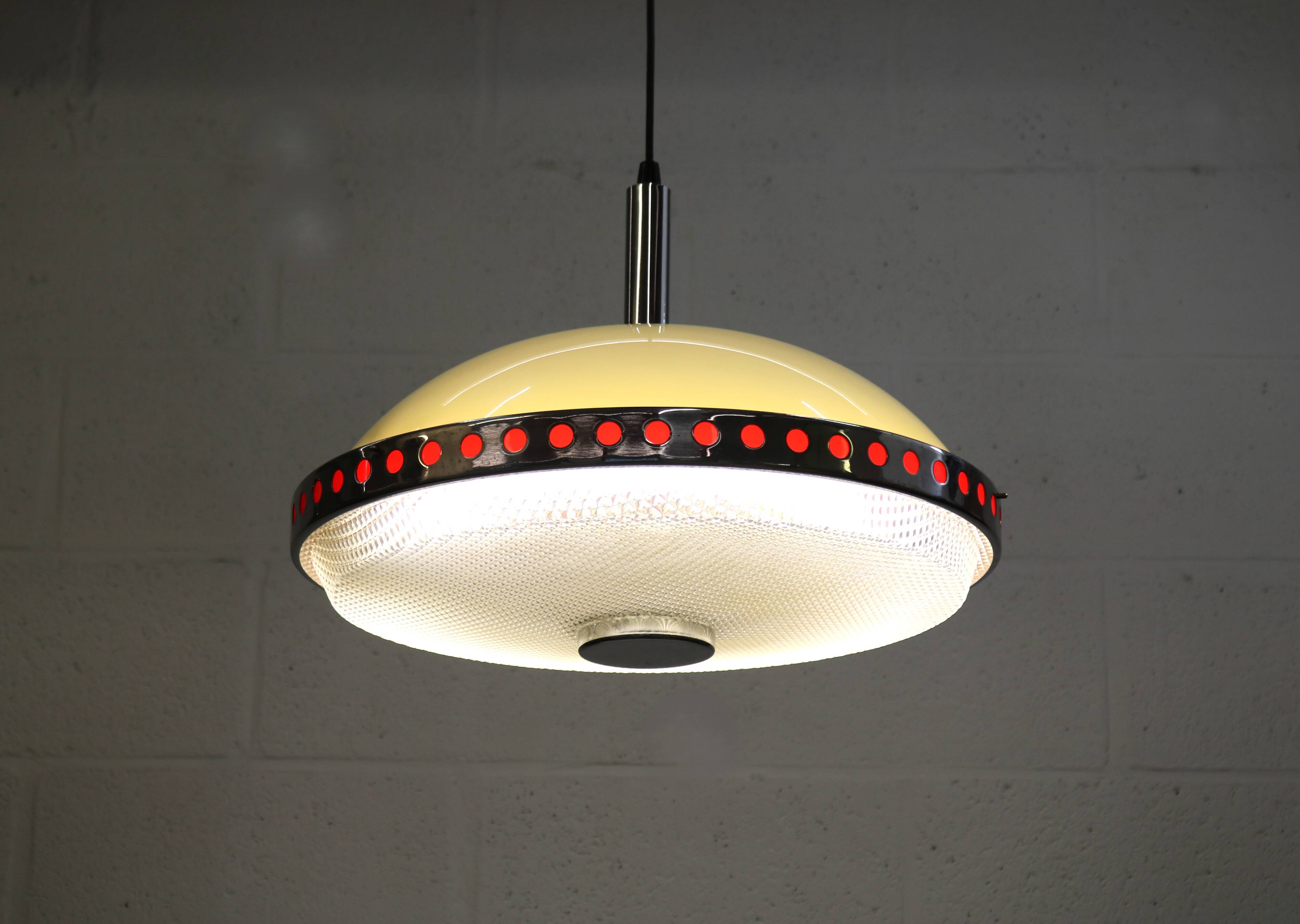 Space age plastic UFO ceiling lamp *** Massive *** Belgian design