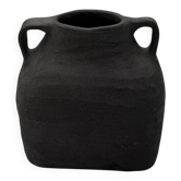 Vase grès noir