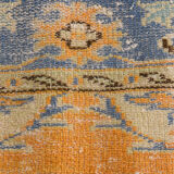 6x9 orange madallion oushak rug, 288x194cm