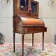 Louis XVI/18th century mahogany roll-top desk forming a display case
