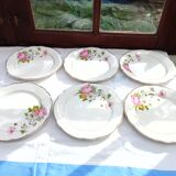 Set of 6 flat plates Digoin