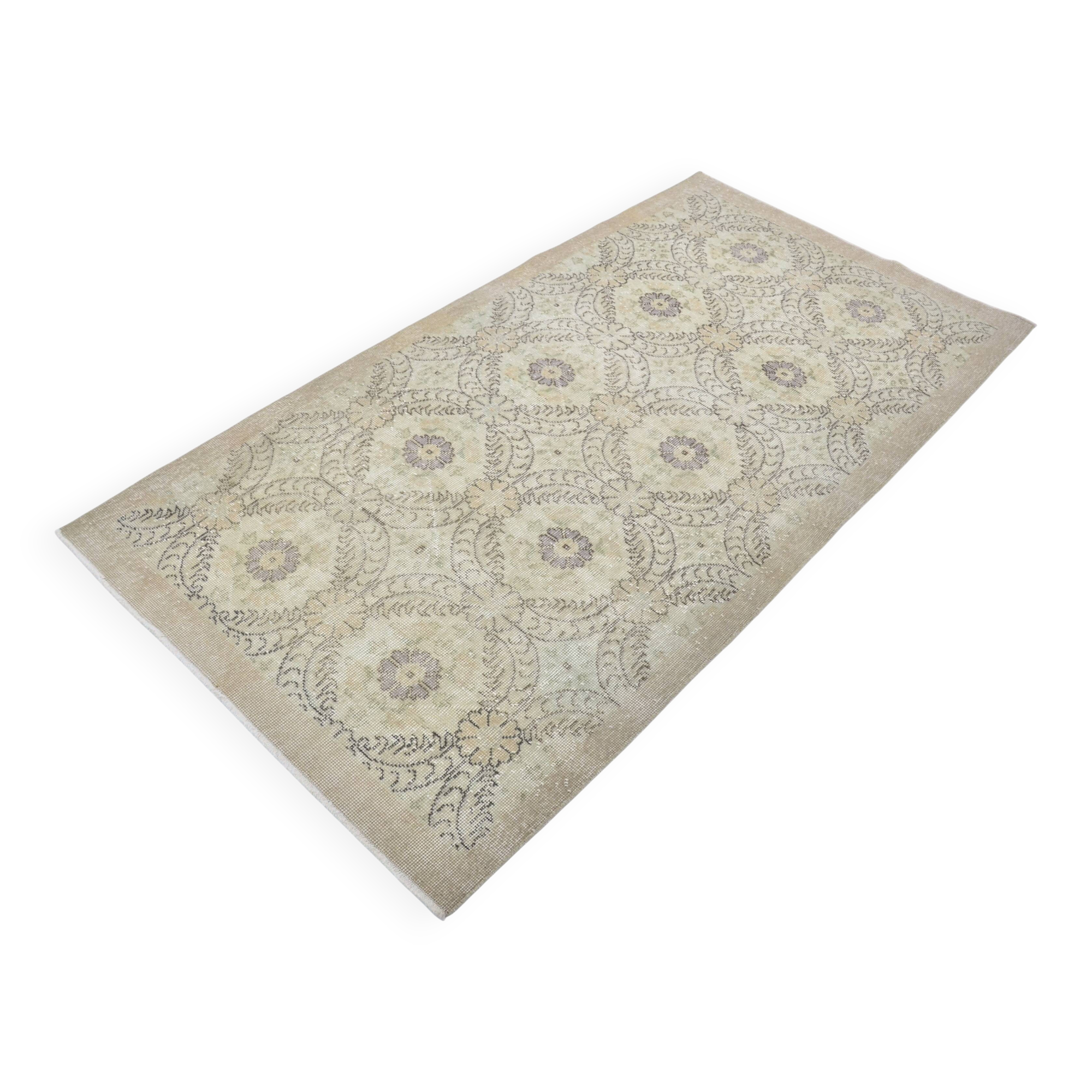 Tapis géométrique noué à la main, référence 3348