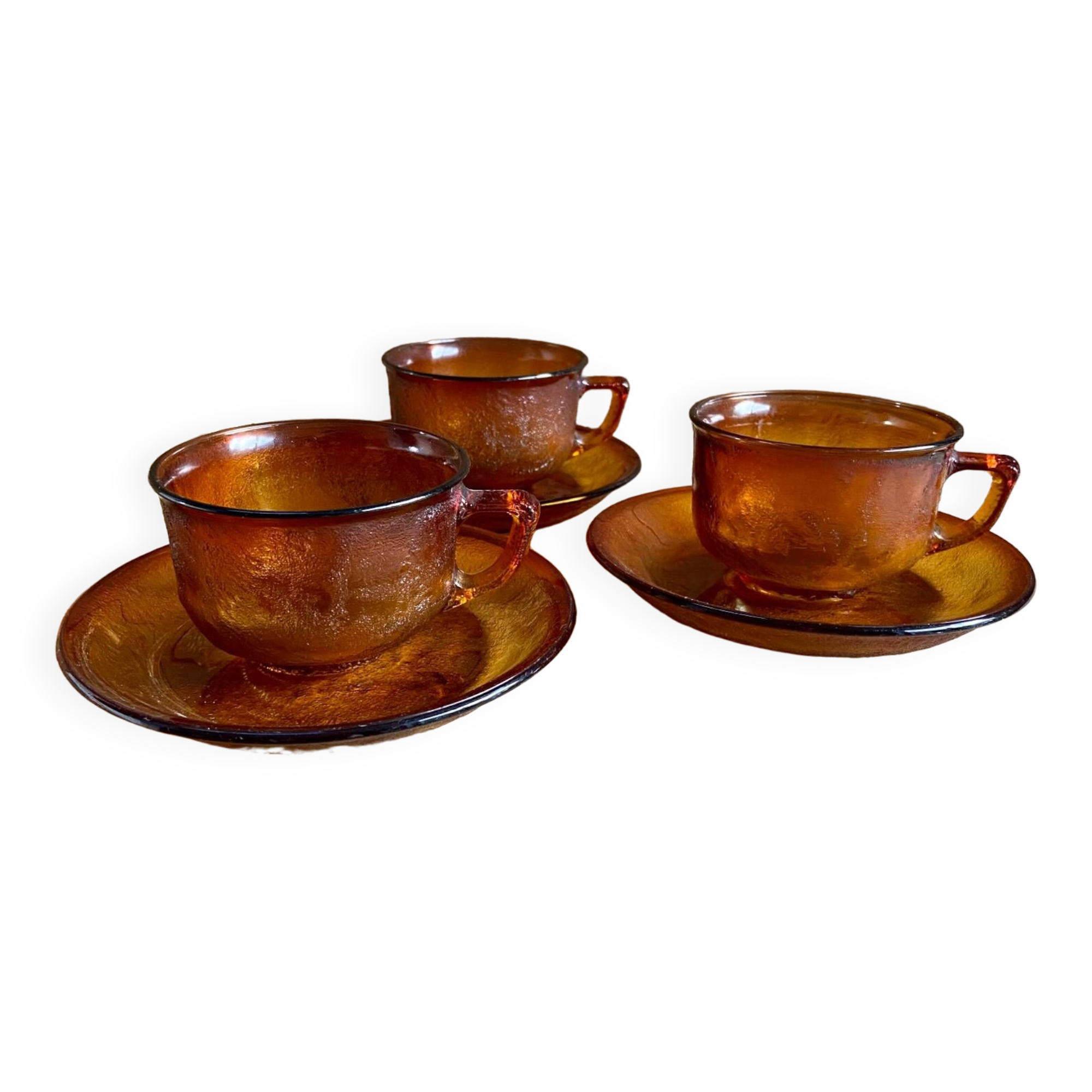 3 Arcoroc Sierra amber cups