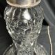 20th century crystal lamp with silver metal frame