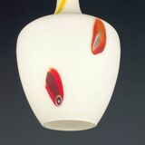 Multicoloured opaline glass pendant light from Murano by Stilnovo, Italy, 1950s.
