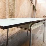 Green formica table, 1970