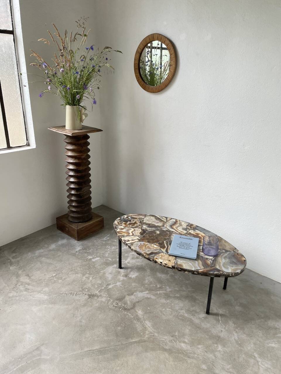 1950s Madagascar aragonite coffee table
