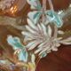 Ancien vase décor floral émaillé