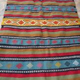 Kilim tapis berbère multicolore fait à la main 105x140cm
